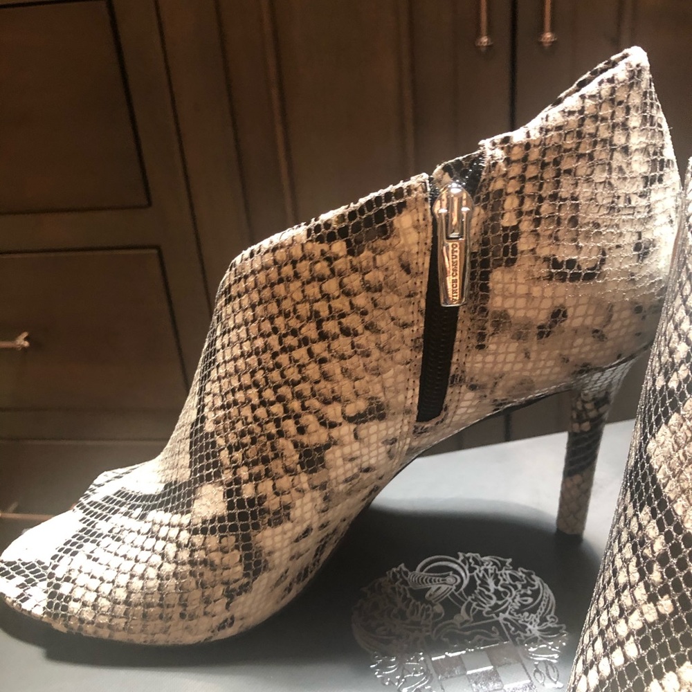 Vince Camuto Leather Python Booties - image 3